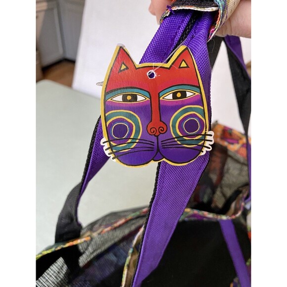 NEW w TAGS Laurel Burch Art Cat/Sm Dog Carrier Soft Top Tote Fabric Mesh Bag - Picture 4 of 11